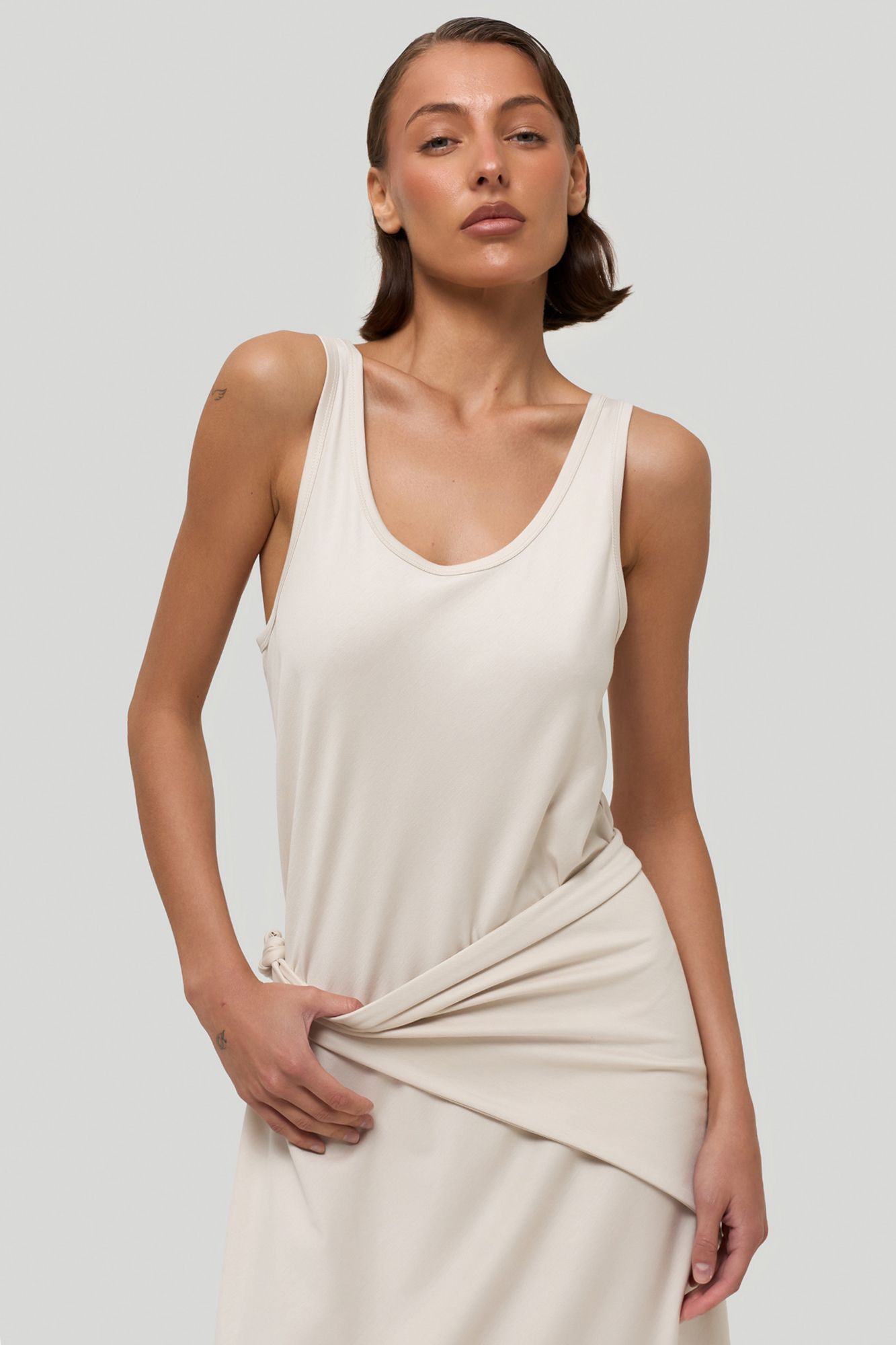 Платье в длине макси с косынкой (one size)
